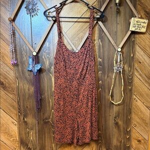 Torrid Black and Orange Patterned Romper